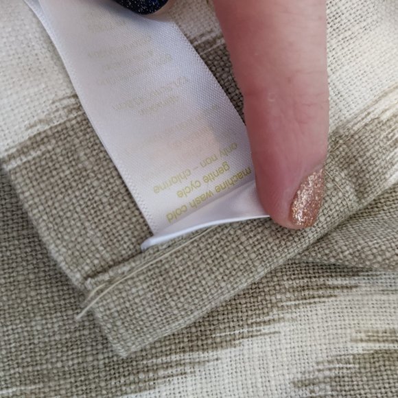 West Elm Neutral Pair of Beige Cream Brown Curtains Set (2) 46x92 - Picture 12 of 15